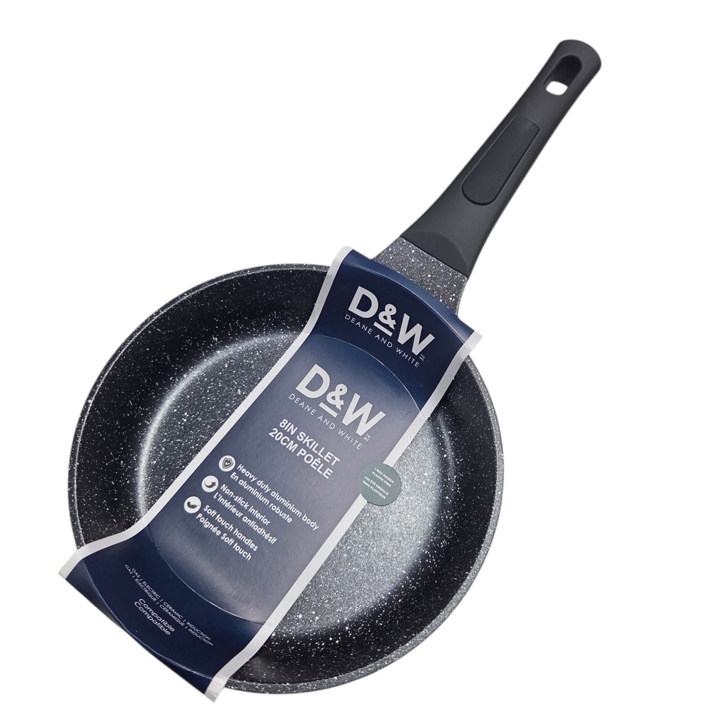 D&W Deane And White Cookware 8in Frying Pan‎ Skillet Nonstick Interior Black